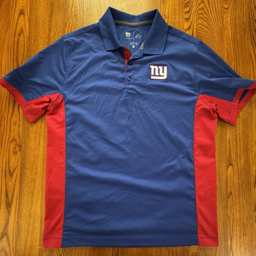 New York‎ Giants Nike Dri Fit NFL Equipment Training Performance Polo Size L